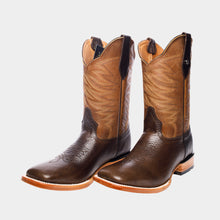 Cargar imagen en el visor de la galería, H1004 - Bota bulldog de cuero bullfy choco/miel