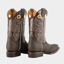 Cargar imagen en el visor de la galería, H1021 - Bota rodeo antifaz de cuero floter choco/café