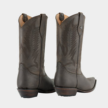 Cargar imagen en el visor de la galería, H1031 - Bota chihuahua de cuero crazy choco