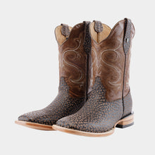 Cargar imagen en el visor de la galería, H1071 - Bota bulldog cuello toro café/cajeta