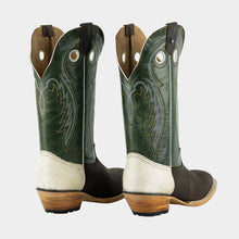 Cargar imagen en el visor de la galería, H2001 - Bota española de cuero crazy choco/verde