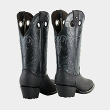 Cargar imagen en el visor de la galería, H2003 - Bota española de cuero cuello toro negro/negro