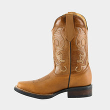 Cargar imagen en el visor de la galería, H5003 - Bota rodeo hule crazy oro/cajeta