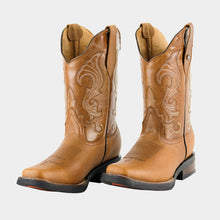 Cargar imagen en el visor de la galería, H5003 - Bota rodeo hule crazy oro/cajeta