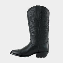 Cargar imagen en el visor de la galería, H6001 - Bota oval bordada venado negro