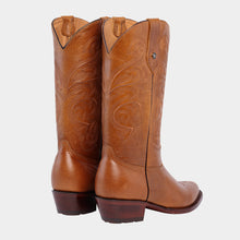 Cargar imagen en el visor de la galería, H6003 - Bota oval bordada capuchino miel