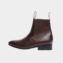 Cargar imagen en el visor de la galería, U1001 - Botín charro de cuero atanado café