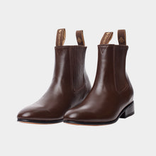 Cargar imagen en el visor de la galería, U1001 - Botín charro de cuero atanado café