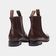 Cargar imagen en el visor de la galería, U1001 - Botín charro de cuero atanado café