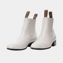 Cargar imagen en el visor de la galería, U1002 - Botín charro de cuero atanado hueso