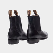 Cargar imagen en el visor de la galería, U1004 - Botín charro de cuero atanado negro