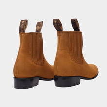 Cargar imagen en el visor de la galería, U1006 - Botín charro de cuero nubuck miel