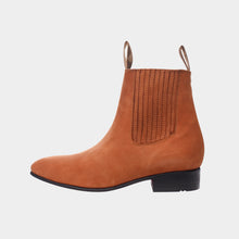 Cargar imagen en el visor de la galería, U1009 - Botín charro de cuero nubuck bronce