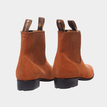 Cargar imagen en el visor de la galería, U1009 - Botín charro de cuero nubuck bronce