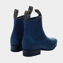 Cargar imagen en el visor de la galería, U1010 - Botín charro de cuero crazy azul