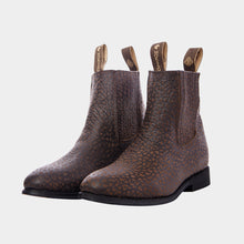 Cargar imagen en el visor de la galería, U1013 - Botín charro de hule cuello toro café