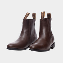 Cargar imagen en el visor de la galería, U2001 - Botín charro de hule atanado café