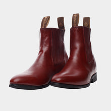 Cargar imagen en el visor de la galería, U2005 - Botín charro de hule atanado vino