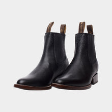 Cargar imagen en el visor de la galería, U4008 - Botín suela volada búfalo negro