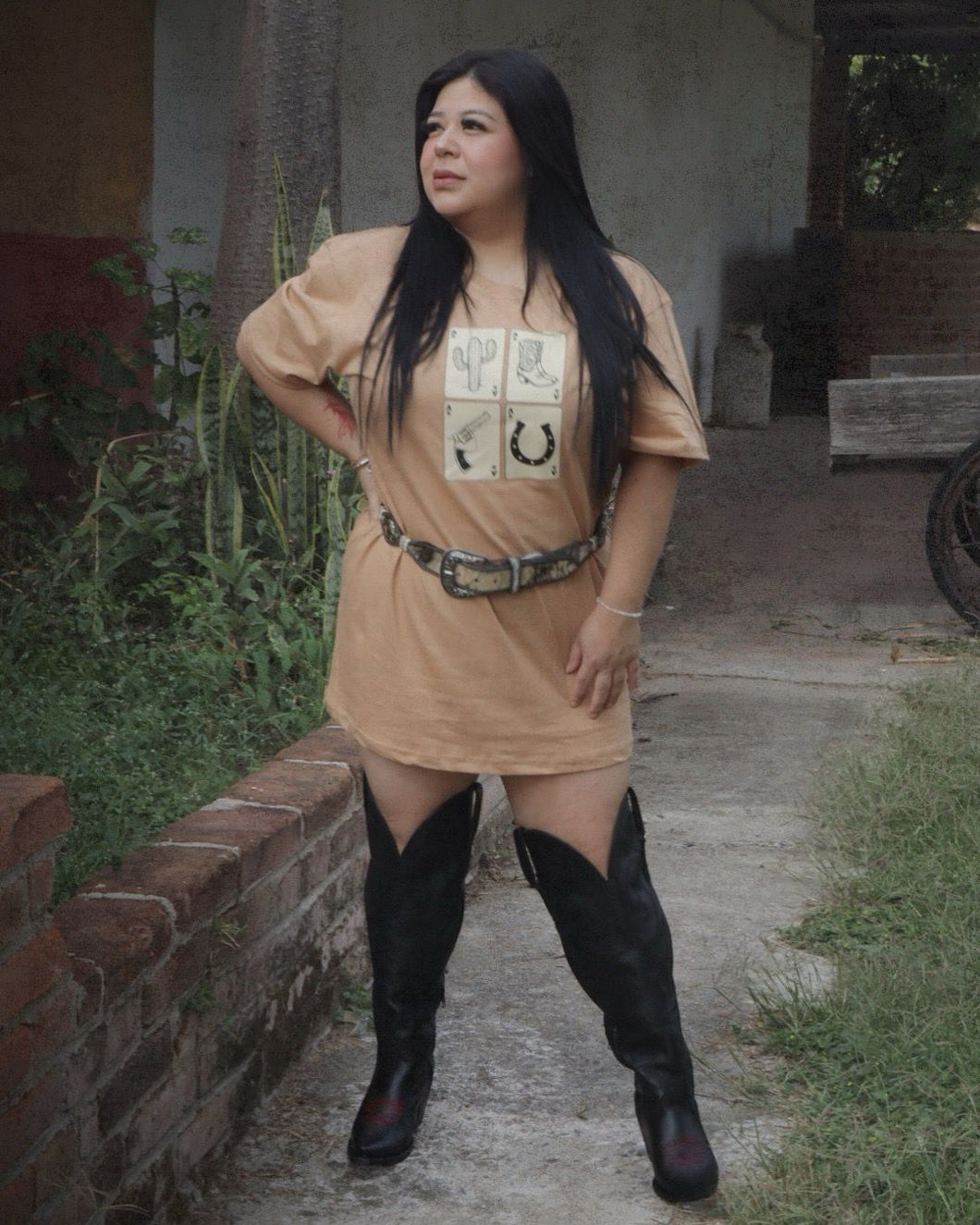 D3071 - Bota puntal alta amplia venado negro