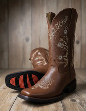 Cargar imagen en el visor de la galería, ELD1010 - Bota rodeo maru venado brandy hule cierre
