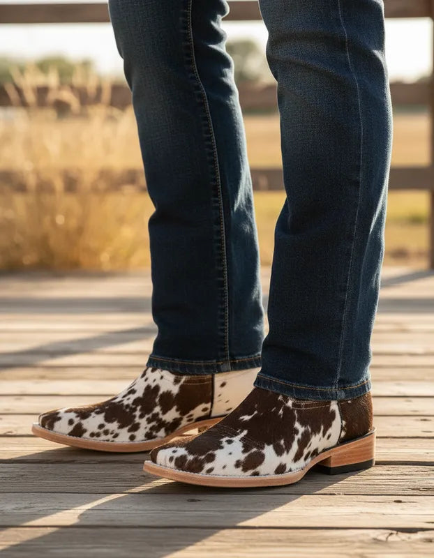 D1005 - Bota bulldog de pelo pinto negro