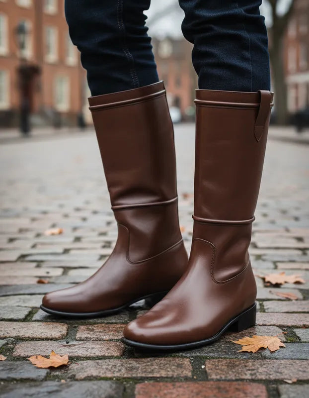 D1071 - Bota escaramuza atanado café