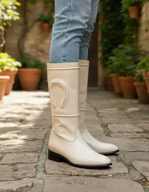 D1075 - Bota escaramuza atanado hueso