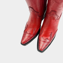Load image into Gallery viewer, D1083 - Bota puntal snake print rojo
