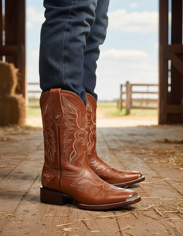 D2012 - Bota bulldog de cuero capuchino miel
