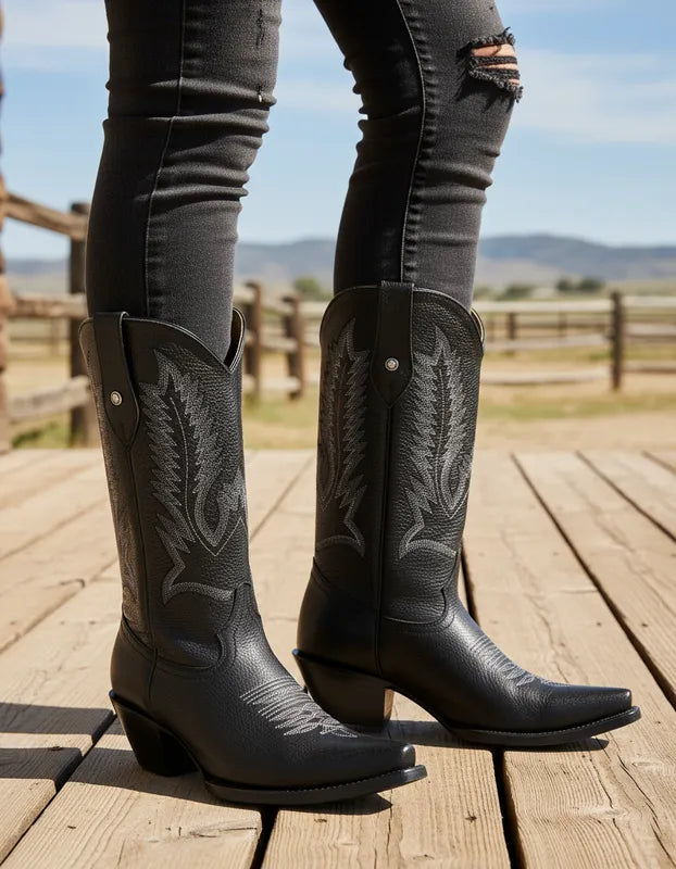 D2051 - Bota puntal clásica venado negro