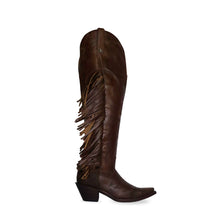 Cargar imagen en el visor de la galería, D2071 - Bota canela barbas jersey café
