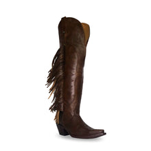 Cargar imagen en el visor de la galería, D2071 - Bota canela barbas jersey café
