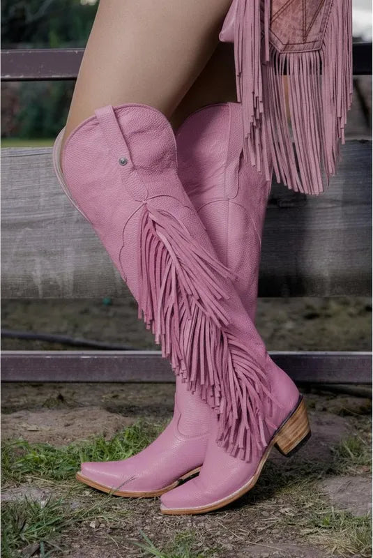D2077 - Bota canela barbas venado rosa