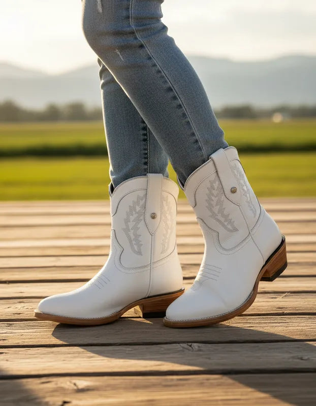 D3031 - Bota corta oval venado blanco