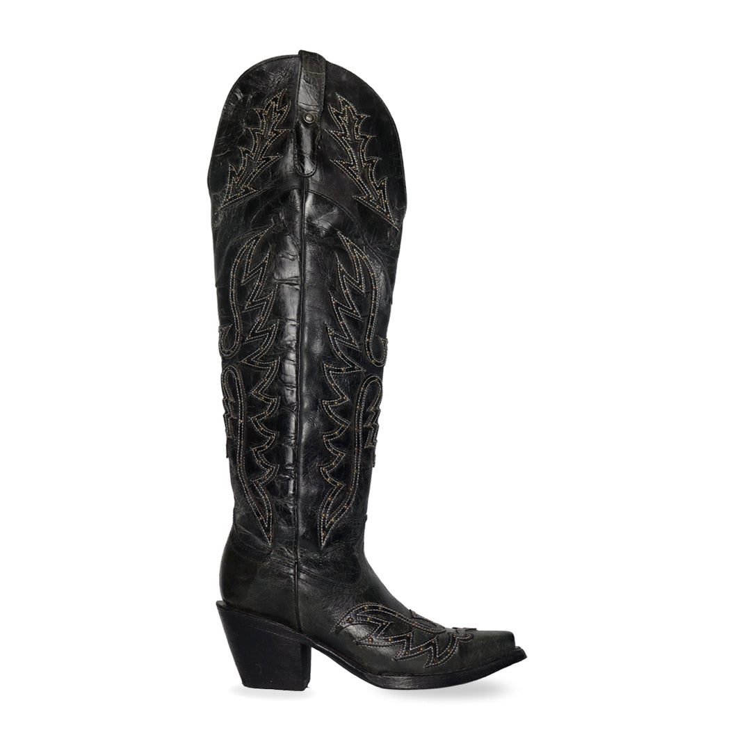D3083 - Bota puntal alta águila desierto negro