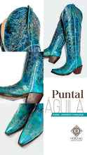 Load image into Gallery viewer, D3085 - Bota puntal alta águila desierto azul turquesa
