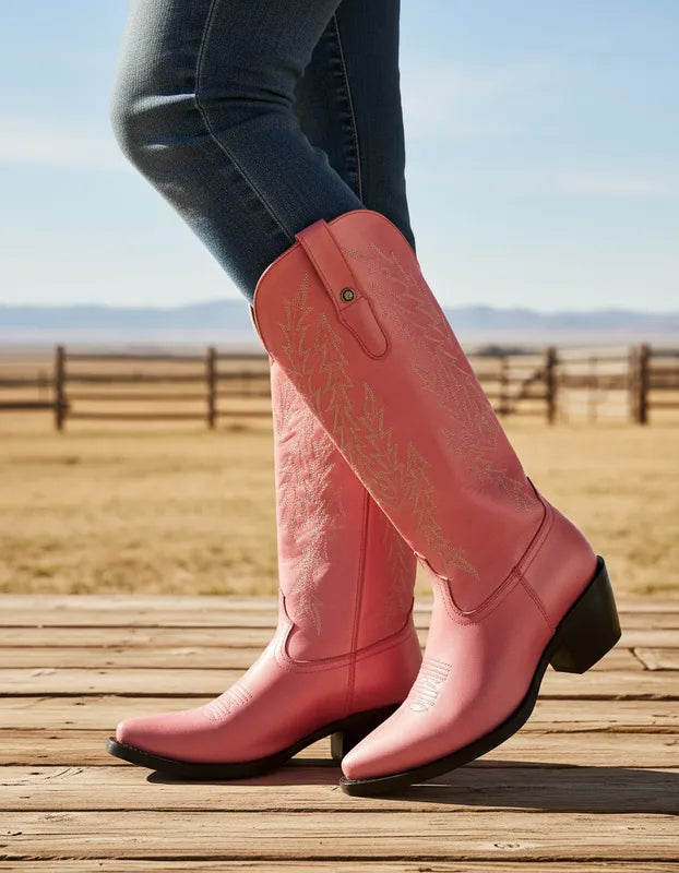 D4033 - Bota puntal kiara rosa metálico