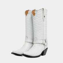 Cargar imagen en el visor de la galería, D4081 - Bota puntal cinto coco blanco
