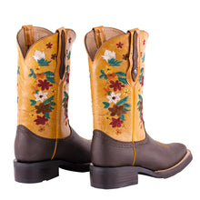 Cargar imagen en el visor de la galería, ELD1011 - Bota rodeo de hule floter choco/miel
