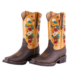Cargar imagen en el visor de la galería, ELD1011 - Bota rodeo de hule floter choco/miel
