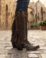 Cargar imagen en el visor de la galería, D6002 - Bota puntal de barbas jersey choco
