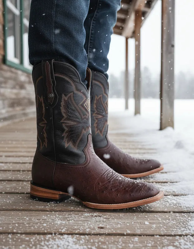 EB2002 - Bota bulldog panza avestruz café