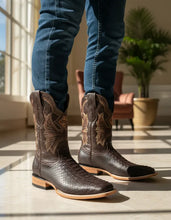 Cargar imagen en el visor de la galería, EB4001 - Bota bulldog pitón choco
