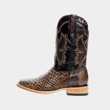 Cargar imagen en el visor de la galería, EB4003 - Bota bulldog pitón rústico café
