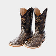 Cargar imagen en el visor de la galería, EB4003 - Bota bulldog pitón rústico café
