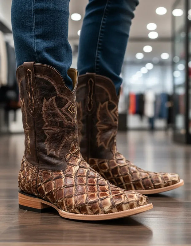 EB9002 - Bota bulldog pescado pirarucú café