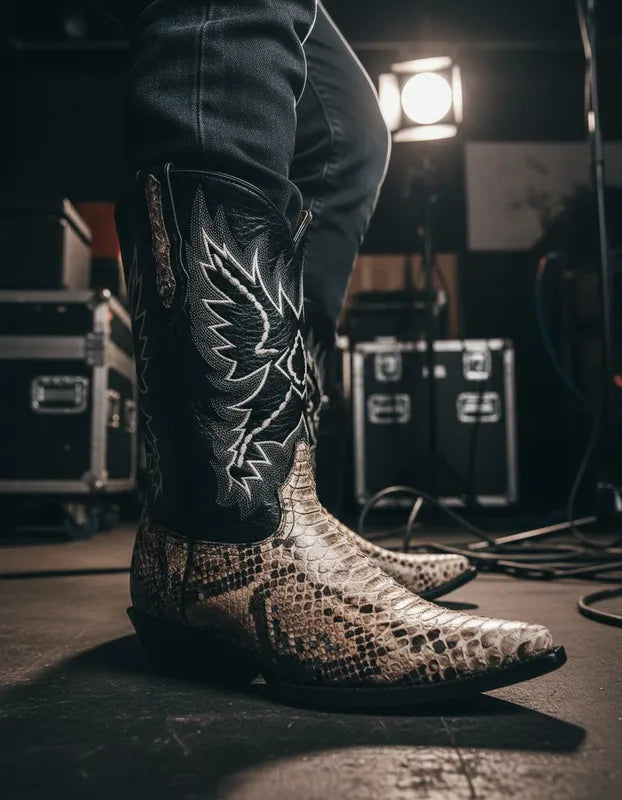 ECH3001 - Bota puntal chihuahua pitón natural