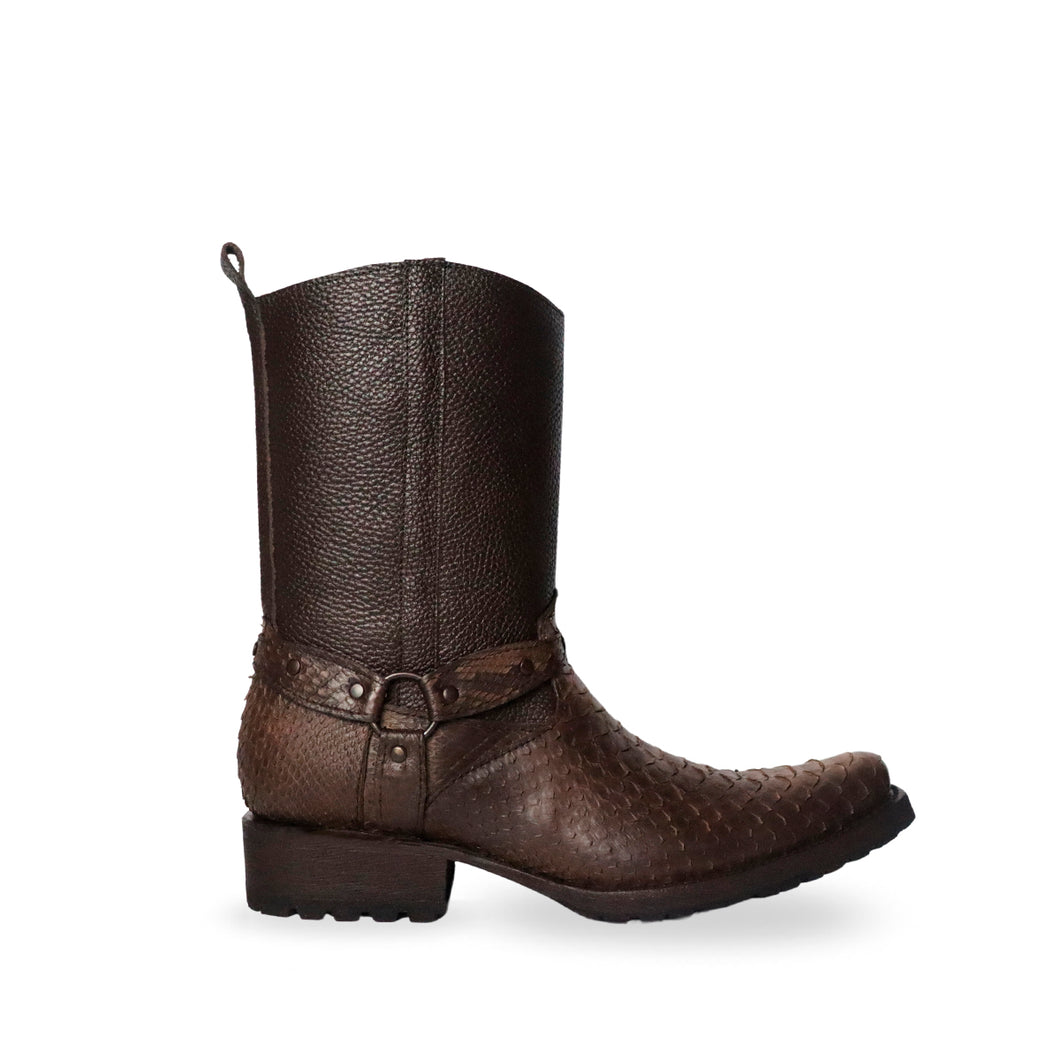 ED3001 - Bota dubai casual estribo pitón café