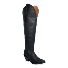 Load image into Gallery viewer, ELD1004 - Bota puntal canela crazy negro bordado negro
